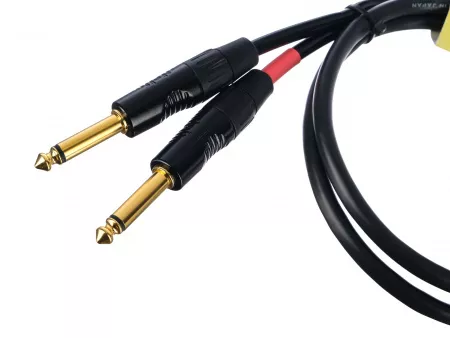 Кабель 3,5R-2Jack угловой, 1м, ZZcable, G56-3,5R-2J-0100-0