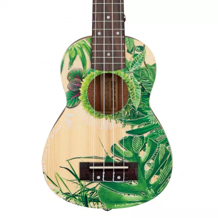 Art Series Укулеле сопрано, с чехлом, рисунок Leafy, Cascha, HH-2602