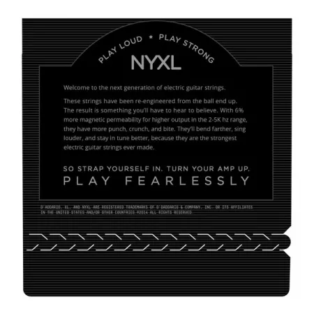 NYXL1046 NYXL Комплект струн для электрогитары, никелированные, Regular Light, 10-46, D'Addario