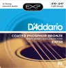EXP38 Coated Phosphor Bronze Комплект струн для 12-струнной гитары, ф/б, Light, 10-47, D'Addario