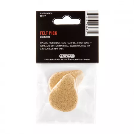 Медиаторы, войлок, 3шт, Dunlop, 8012P