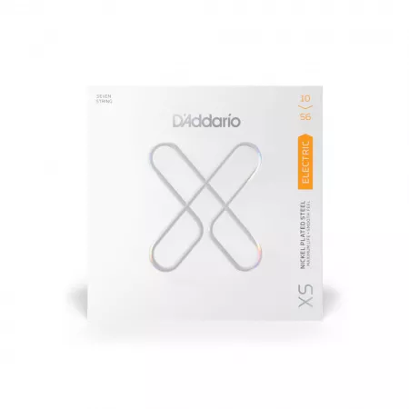 XS Nickel Комплект струн для 7-струнной электрогитары, никелированные, 10-56, D'Addario, XSE1056