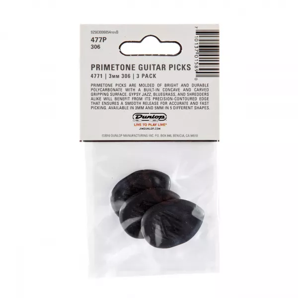 Primetone Медиаторы, 3шт, 3мм, средний кончик, Dunlop, 477P306  рис.2 