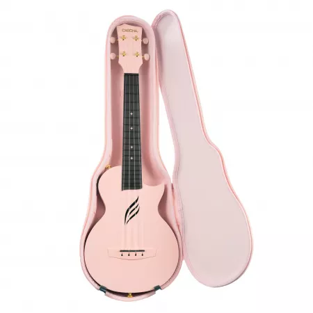 Carbon Fibre Укулеле концертный, с чехлом, розовый, углеволокно, Cascha, HH-2288