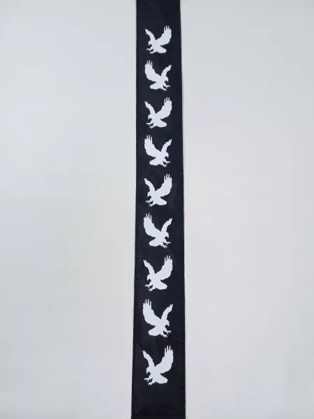 Ремень для гитары, черный, аппликация Орел, MEZZO, MZ-RGE-7-1ApEagleBk  рис.2 