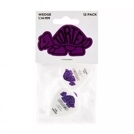 Tortex Wedge Медиаторы 12шт, толщина 1,14мм, Dunlop, 424P1.14