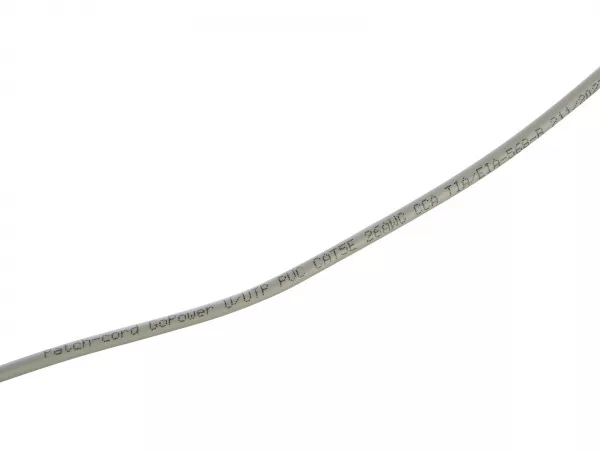 Патч-корд RJ-45 (m)-RJ-45 (m) 3.0м кат.5е ПВХ 26AWG, серый, в пакете, GoPower, 00-00027474  рис.2 