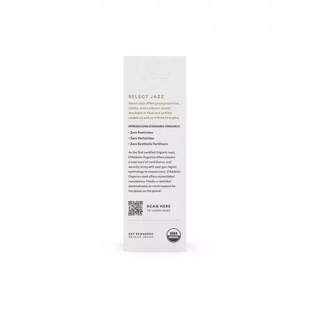 Organic Select Jazz Filed Трости для саксофона баритон, размер 2M, 5шт, D'Addario, ORSF05BSX2M