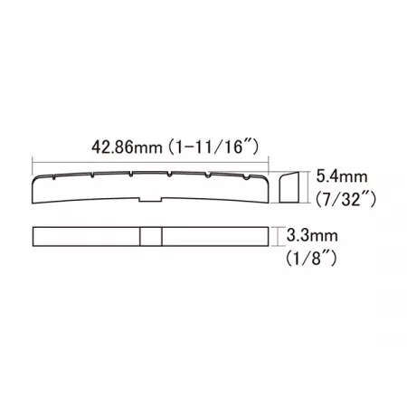 Верхний порожек для электрогитары, кость, Hosco, HSB-NS1/9.5