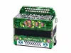 Гармонь Тульская-301М 25х25-III с двумя ремнями, зеленая, Тульская гармонь, G-21-GR