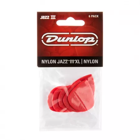 Nylon Jazz III XL Медиаторы 6шт, 1,38мм, красные, Dunlop, 47PXLN