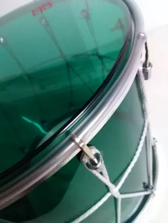 Барабан кавказский 13", акрил цвет "Бирюза" 31х33см, с верёвкой, Мастерская Бехтеревых, BKA-13Bzv