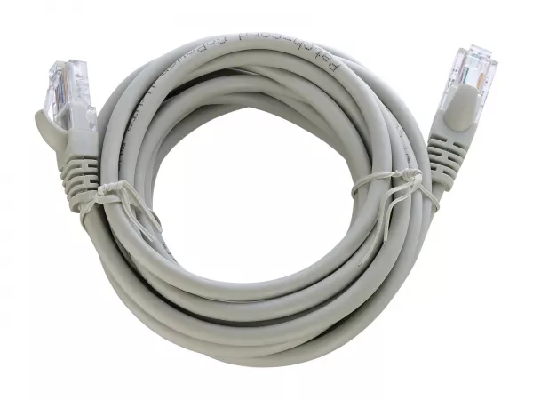 Патч-корд RJ-45 (m)-RJ-45 (m) 3.0м кат.5е ПВХ 26AWG, серый, в пакете, GoPower, 00-00027474  рис.2 