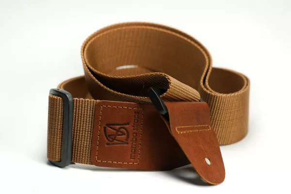 Ремень для гитары, нейлоновый, бежево-коричневый, Mamba straps, MB5031-061  рис.2 