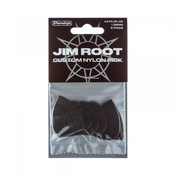 Jim Root Nylon Медиаторы, 6шт, толщина 1.38мм, Dunlop, 447PJR1.38  рис.2 