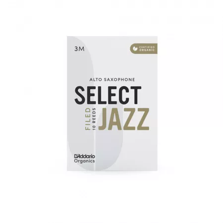 Organic Select Jazz Filed Трости для саксофона альт, размер 3M, 10шт, D'Addario, ORSF10ASX3M