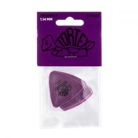 Tortex Triangle Медиаторы 6шт, толщина 1,14мм, треугольные, Dunlop, 431P1.14