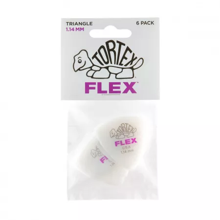 Tortex Flex Медиаторы, 6шт, толщина 1,14мм, треугольные, Dunlop, 456P1.14