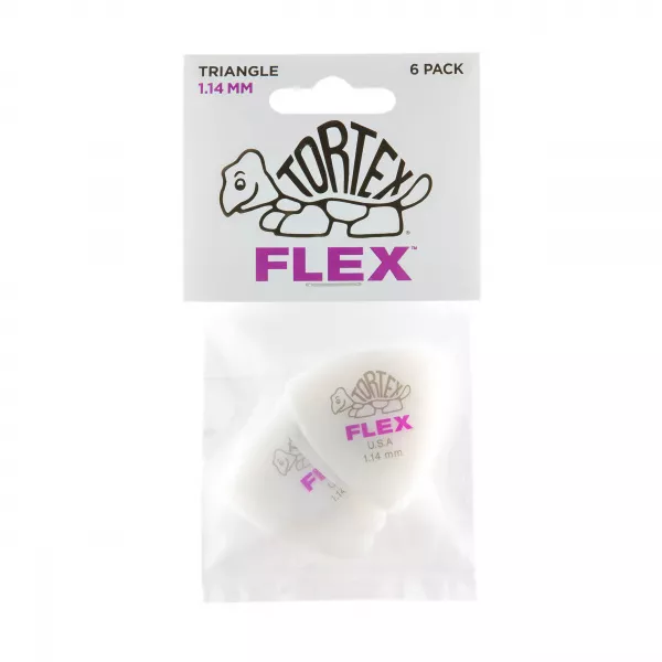 Tortex Flex Медиаторы, 6шт, толщина 1,14мм, треугольные, Dunlop, 456P1.14  рис.2 