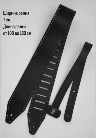Ремень для гитары, кожаный, черный, Root Note, GS7102-BK