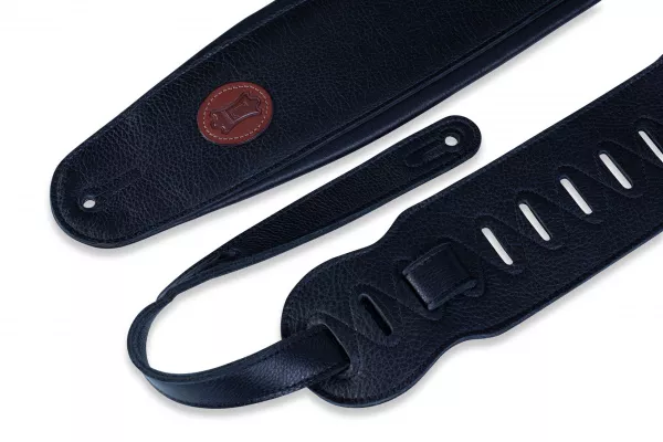 Signature Series Ремень для гитары, кожаный, черный, Levy's, MSS2-4-XL-BLK  рис.2 