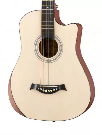 Акустическая гитара, с вырезом, цвет натуральный, Foix, FFG-3860C-NAT