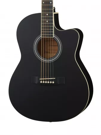 Акустическая гитара, с вырезом, черная, Naranda, HS-3911-BK