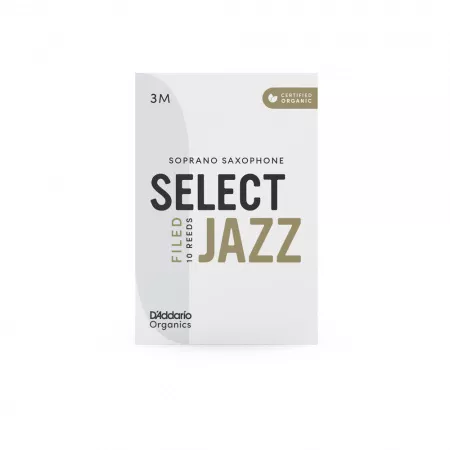 Organic Select Jazz Filed Трости для саксофона сопрано, размер 3M, 10шт, D'Addario, ORSF10SSX3M