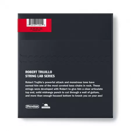 Robert Trujillo Комплект струн для бас-гитары, Custom Medium, нерж.сталь, 45-105, Dunlop, RTT45105T