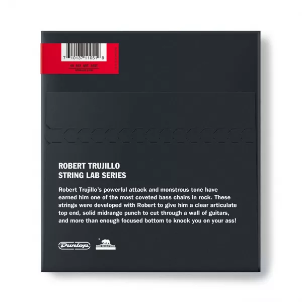 Robert Trujillo Комплект струн для бас-гитары, Custom Medium, нерж.сталь, 45-105, Dunlop, RTT45105T  рис.2 