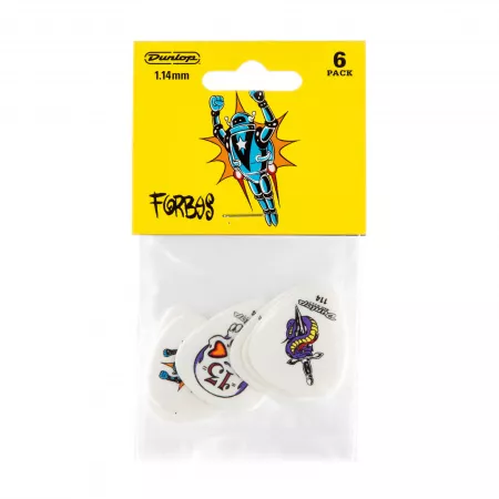 Alan Forbes S1 Медиаторы 6шт, толщина 1,14мм, Dunlop, BL100P1.14