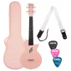 Carbon Fibre Укулеле концертный, с чехлом, розовый, углеволокно, Cascha, HH-2288