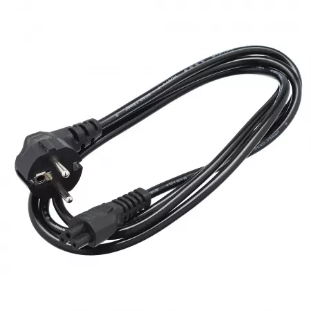 Кабель питания евровилка CEE 7/7-IEC 320 C5 1.8м ПВХ, 0.75мм, черный, GoPower, 00-00024056