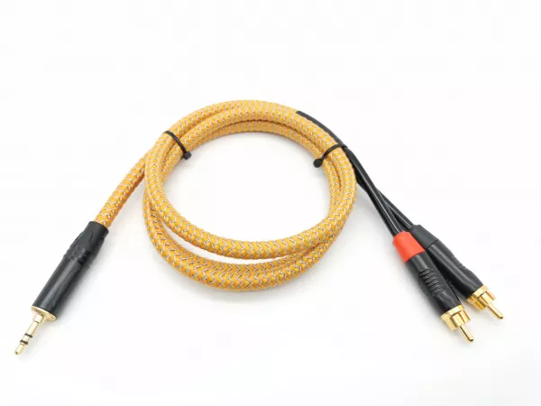 Кабель аудио 3.5мм-2хRCA, 1.25м, в оплетке, ZZcable, G45-3,5-2RCA-0125-Z  рис.2 