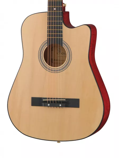 Акустическая гитара, с вырезом, цвет натуральный, Foix, FFG-3810C-NAT  рис.2 