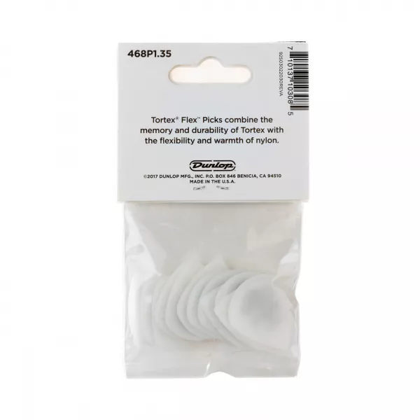 Tortex Flex Jazz III Медиаторы, 12шт, толщина 1.35мм, Dunlop, 468P1.35  рис.2 