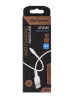Кабель GP21M USB (m)-microUSB (m) 2.4A силикон белый, GoPower, 00-00028364