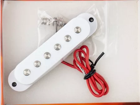 Звукосниматель магнитный, сингл, нековый, белый, Belcat, BS-06Neck-WH