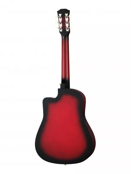 Акустическая гитара, с вырезом, красная, Foix, FFG-38C-RD-M  рис.2 