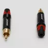 SRCM-G-R Разъем на кабель RCA male, красный хвостовик, SHNOOR