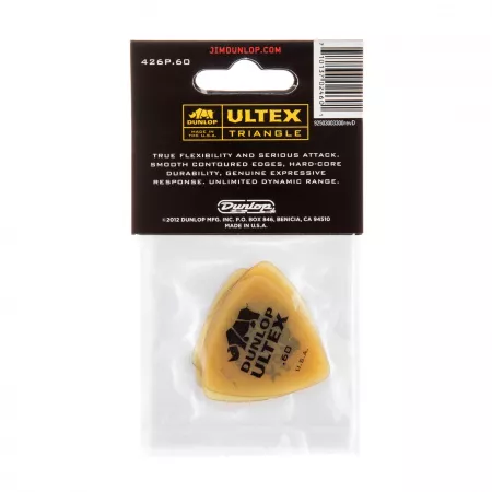 Ultex Triangle Медиаторы 6шт, толщина 0,60мм, треугольные, Dunlop, 426P.60