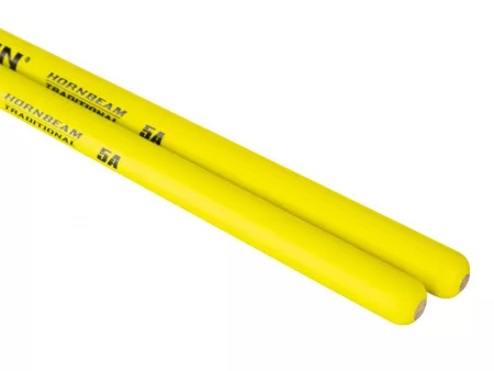 Yellow 5A Барабанные палочки, граб, флуоресцентные желтые, Kaledin Drumsticks, 7KLHBYL5A
