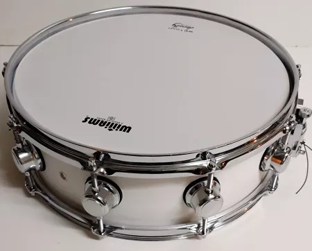 Малый барабан 14х5", береза, белый, Мастерская Бехтеревых, MBb-m-1405-10-WH