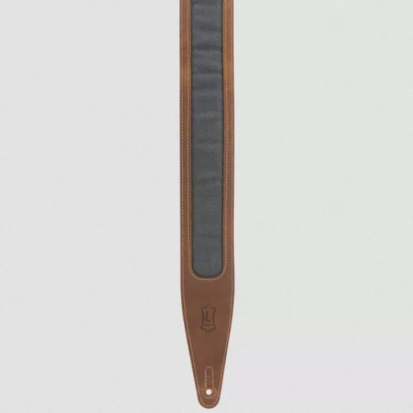 Voyager Pro Series Ремень для гитары, кожаный, коричневый/серый, Levy's, M317TRI-BRN-GRY  рис.2 