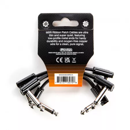 MXR Ribbon Коммутационный кабель "патч", 7.6см, 3шт, Dunlop, 3PDCPR03