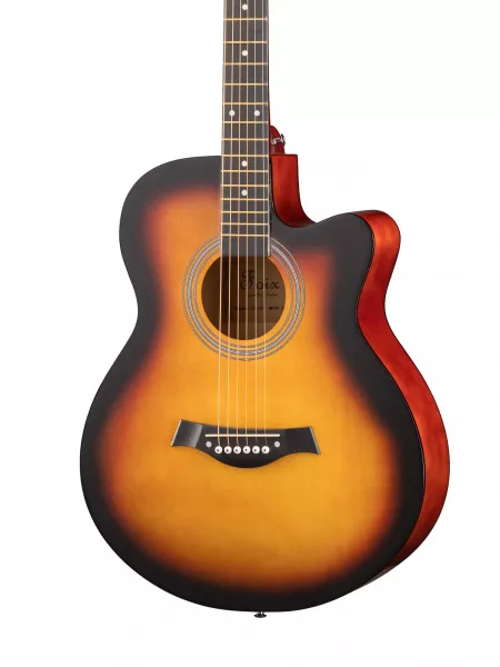 Акустическая гитара, с вырезом, санберст, Foix, FFG-4001C-SB  рис.2 