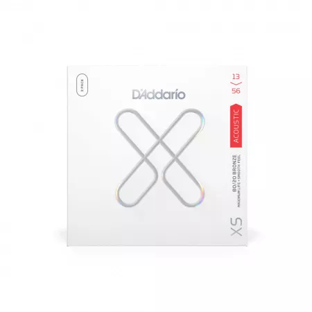 XS Струны для акустической гитары, бронза 80/20, 13-56, 3 комплекта, D'Addario, XSABR1356-3P