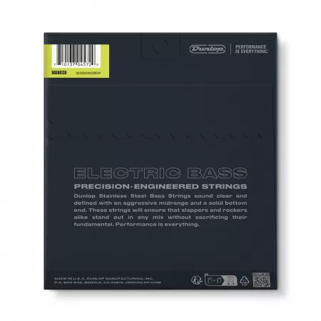 Комплект струн для бас-гитары, нерж.сталь, Extra Heavy Drop, 60-120, Dunlop, DBS60120