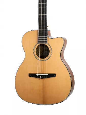 Классическая гитара со звукоснимателем, с вырезом, с чехлом, Cort, Gold-OC8-NYLON-WCASE-NAT