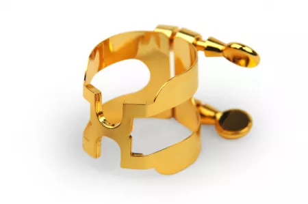 HSS1G H-LIGATURE Лигатура с колпачком для саксофона сопрано, позолоченная Bb RICO